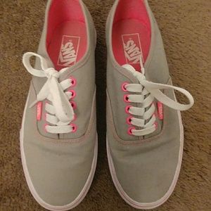 Grey and Pink Vans